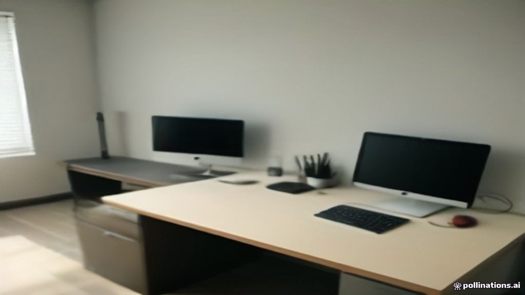 Laptop displaying text evaluation materials on a clean wooden desk in a bright remote working setup.