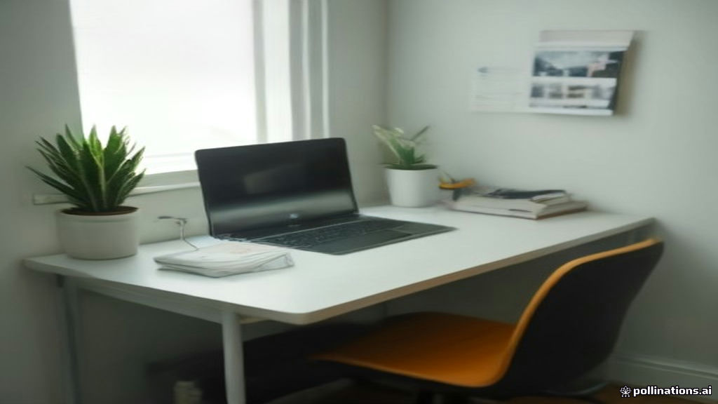 A modern laptop on an organized home desk displaying remote microtask workflow data.