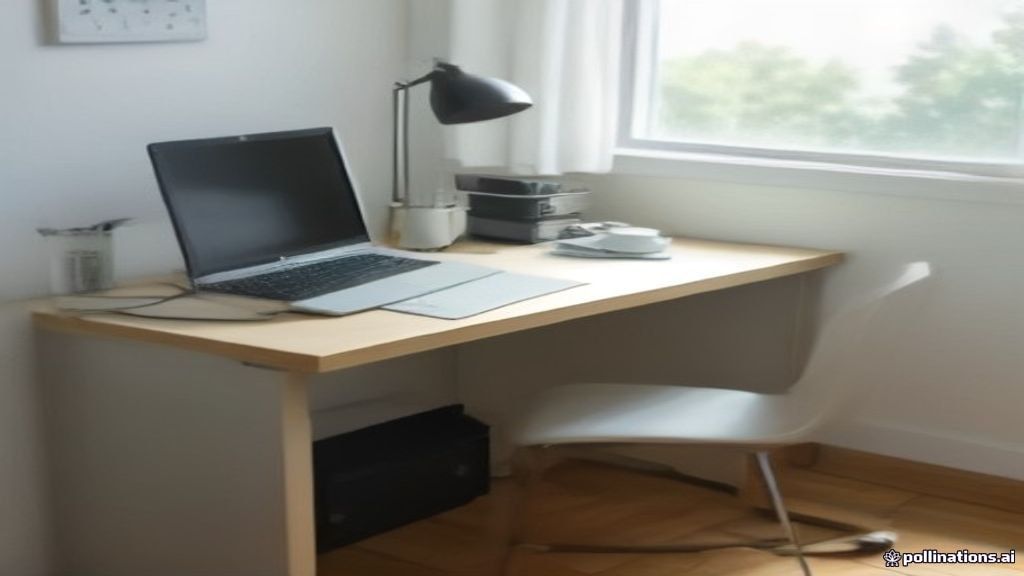 A modern workspace with a laptop open to data records alongside desktop organization tools