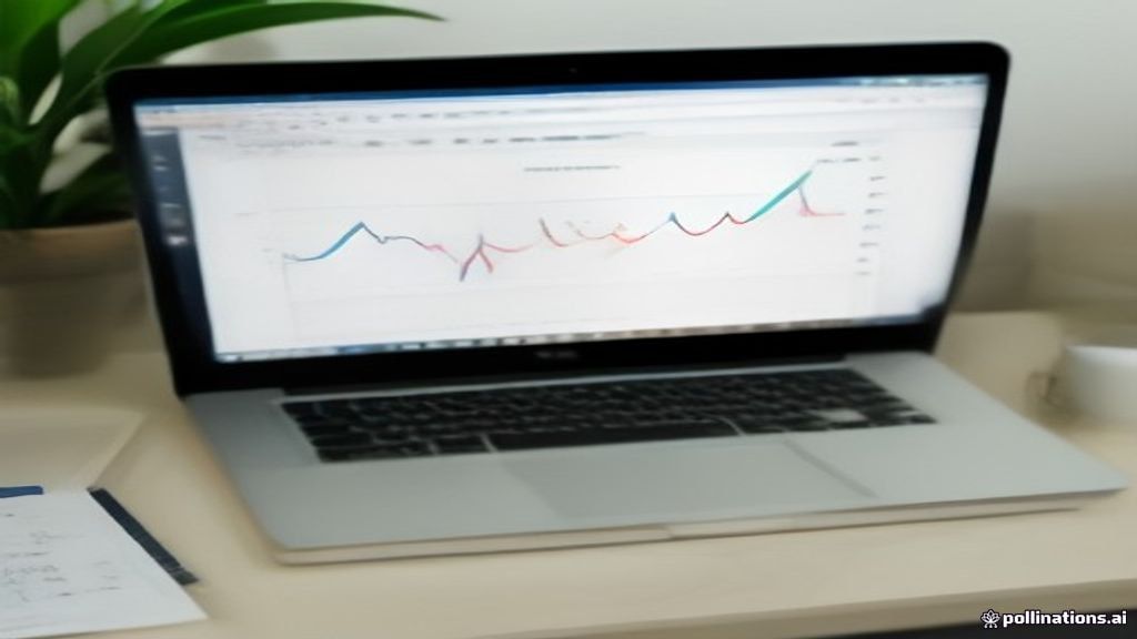 Modern workspace with a laptop open to email publisher analytics, illustrating digital newsletter earnings and metrics.