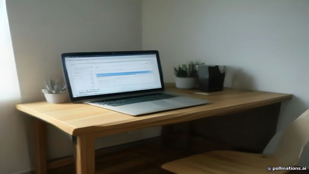 Laptop screen displaying email newsletter reader analytics and monetization dashboard on a clean wooden desk.