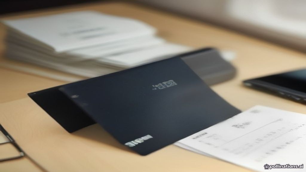 Prepaid payment card and planner organized on a modern desk illustrating plasma donation earnings and payout schedules.