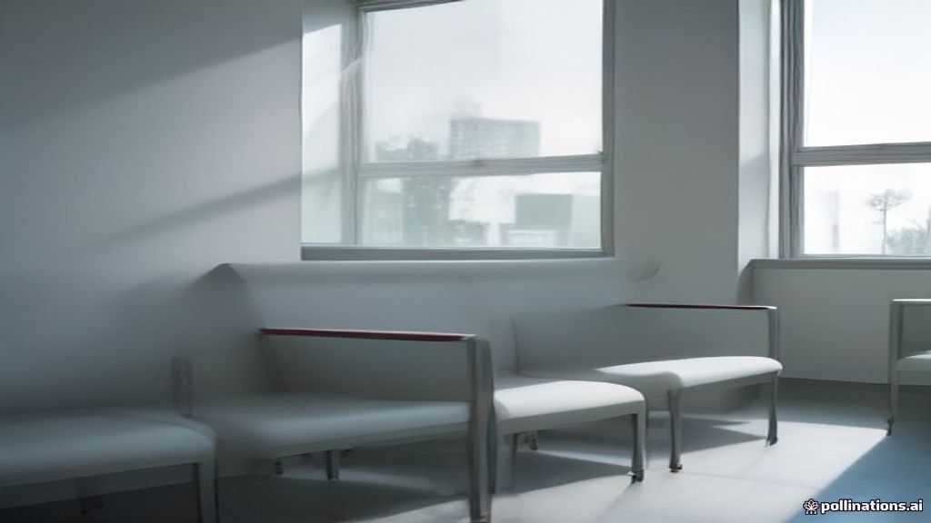 A modern medical clinic reception area representing plasma donor compensation and health screening procedures.