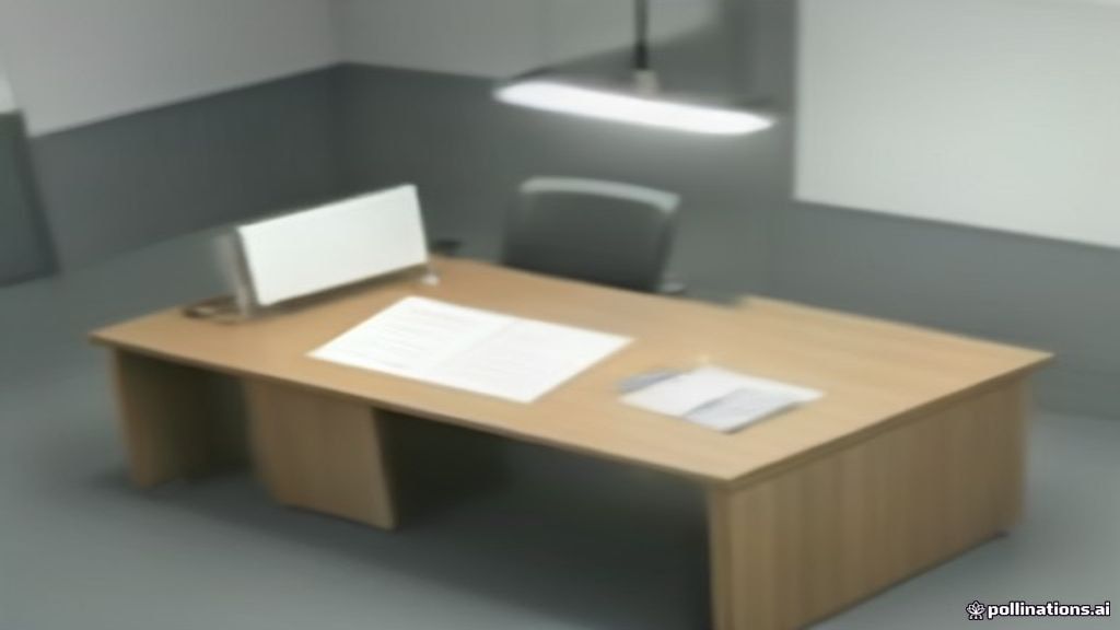 Clinical research volunteer paperwork and check-in equipment on a brightly lit clinic desk.