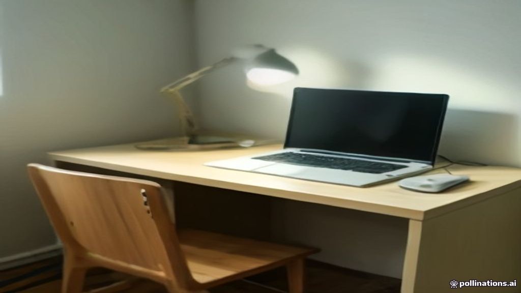 Laptop and headset on a clean desk prepared for an online tutoring session.