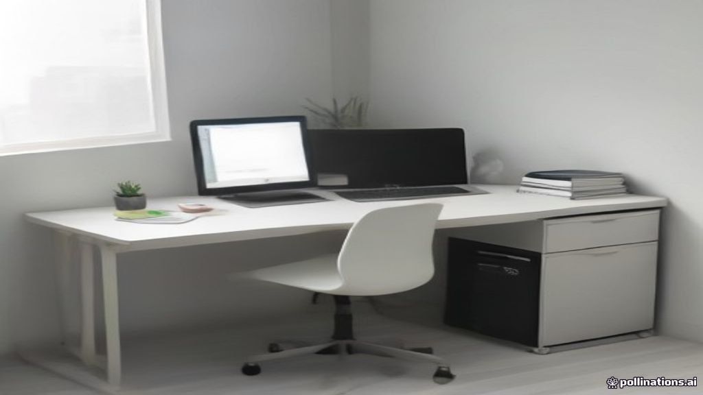 Clean digital workstation showing template layout software on a laptop screen near design swatches.