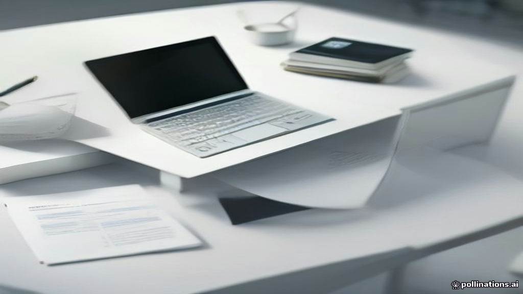 A clean desk with accounting ledgers and financial reporting documents.