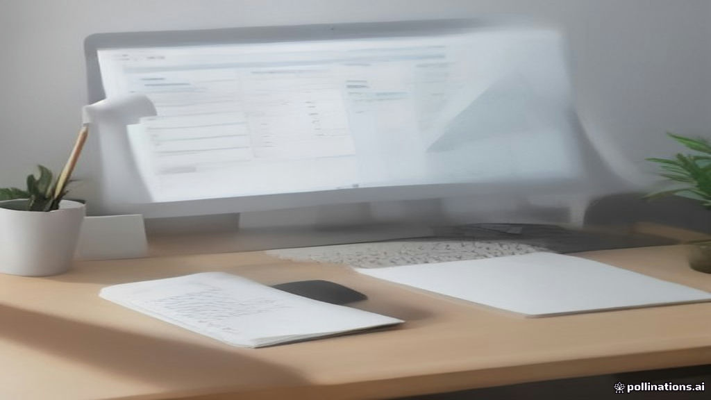 A modern remote workspace setup featuring a laptop displaying data annotation task workflows for CrowdGen jobs.