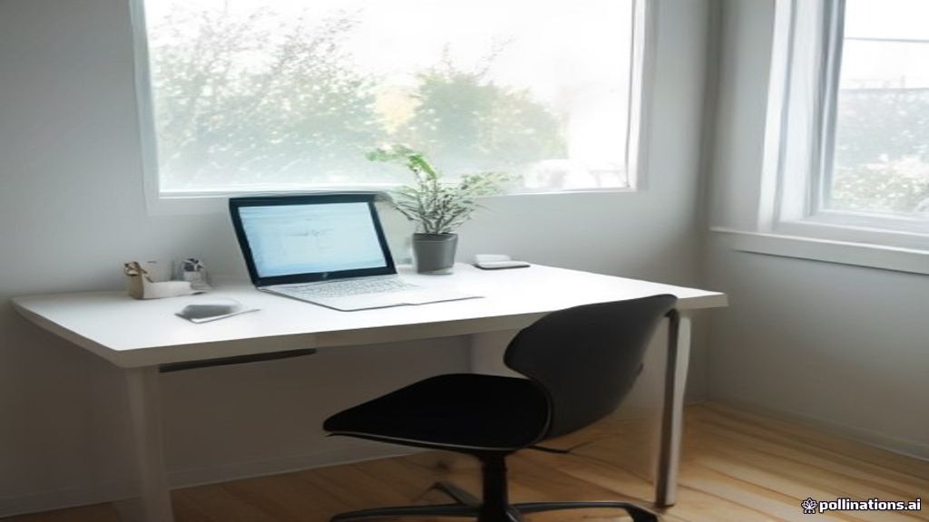 A modern minimalist work setup representing remote task evaluation and data annotation projects.