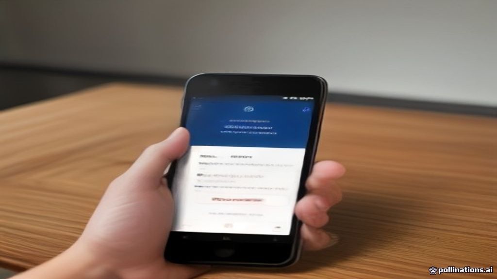 Smartphone displaying a plasma donor rewards app next to a payout debit card on a wooden desk.