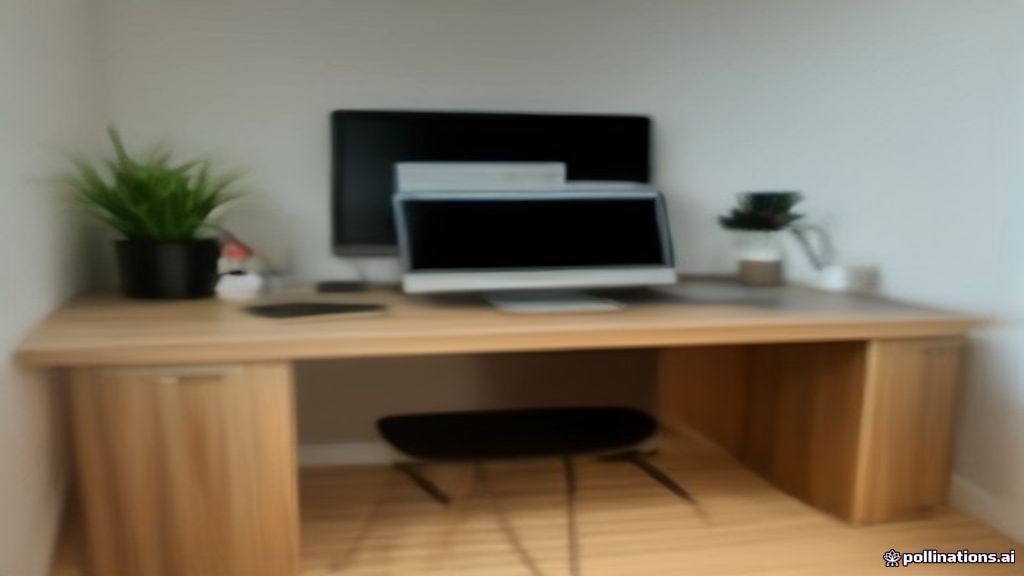 A minimalist home office desk with a laptop showing financial planning tools.