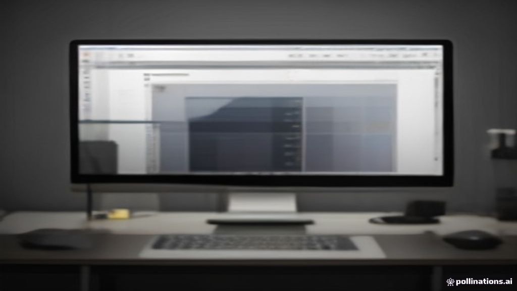 Graphic design tablet and monitor displaying a vector infographic design layout on a clean studio workspace.
