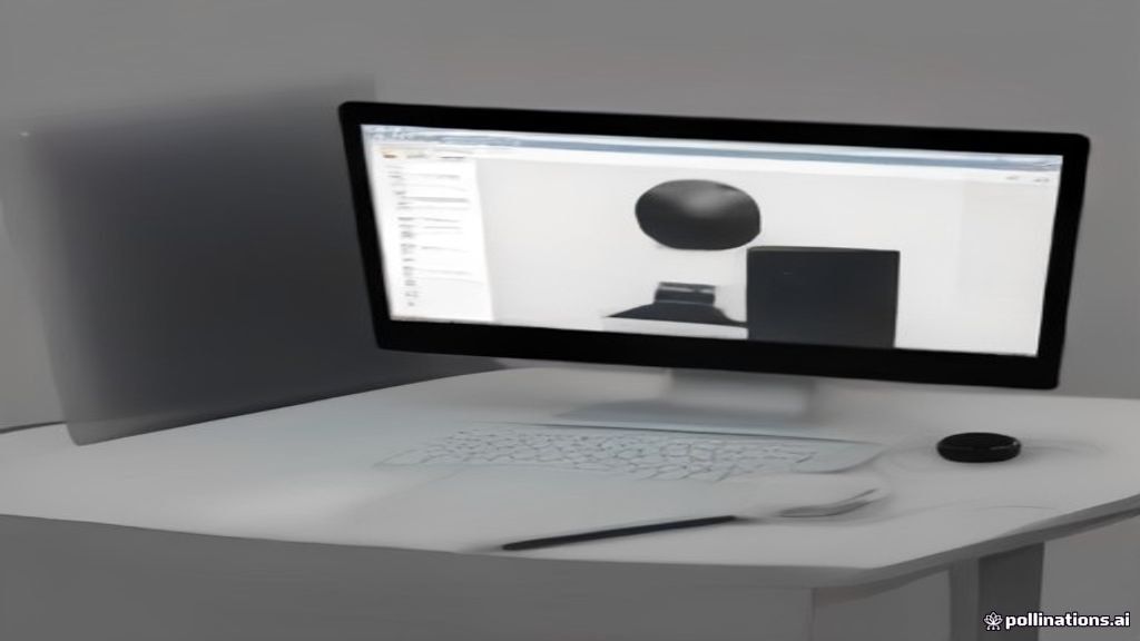 A graphic designer workspace setup showing a tablet and screen displaying custom vector logo artwork