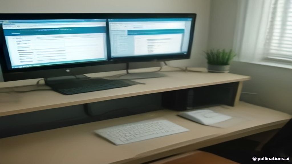 Modern desk setup showing gig management software and service tier planning documents.