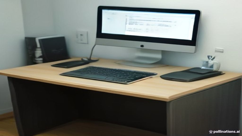 Laptop screen displaying website analytics and SEO metrics on a modern home office desk.