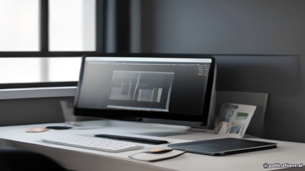 Graphic design workspace displaying vector artwork nodes and path tools on a desktop screen.