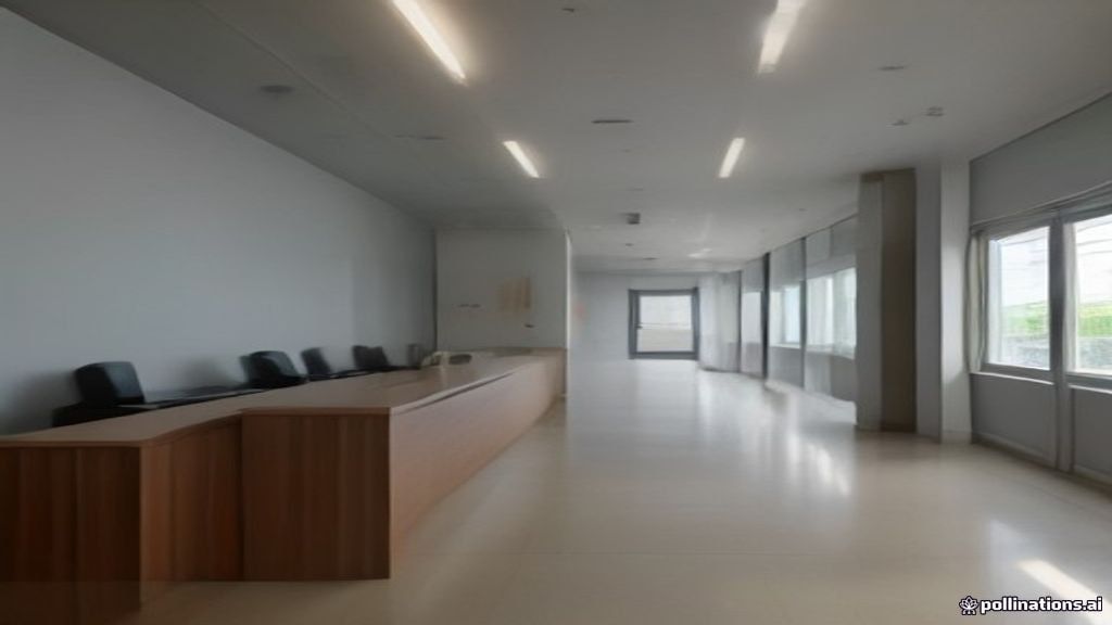 Modern plasma center reception desk representing donor screening and registration process.