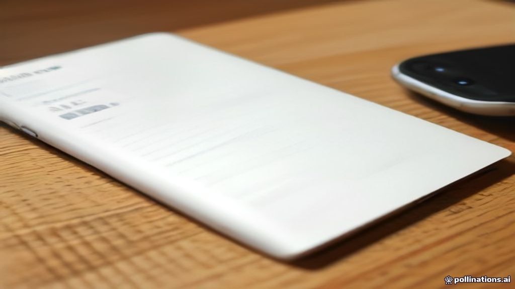 Smartphone displaying a map application next to a notebook on a clean workspace desk.