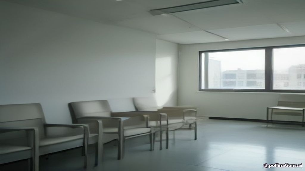 A modern plasma collection center check-in counter and waiting area with clean interior design.