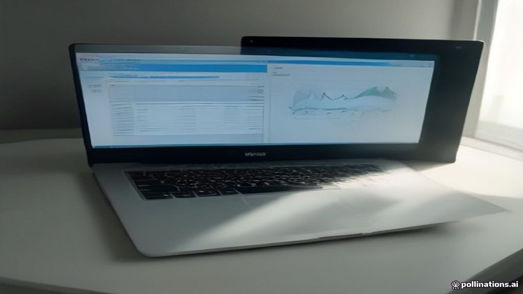 A modern home office setup showing a laptop and notepad on a wooden desk with soft natural lighting.