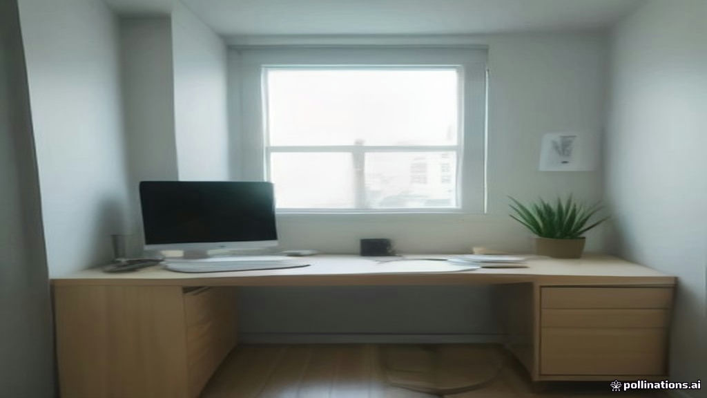 Clean minimalist desk setup with a laptop showing digital profile settings and account management tools.