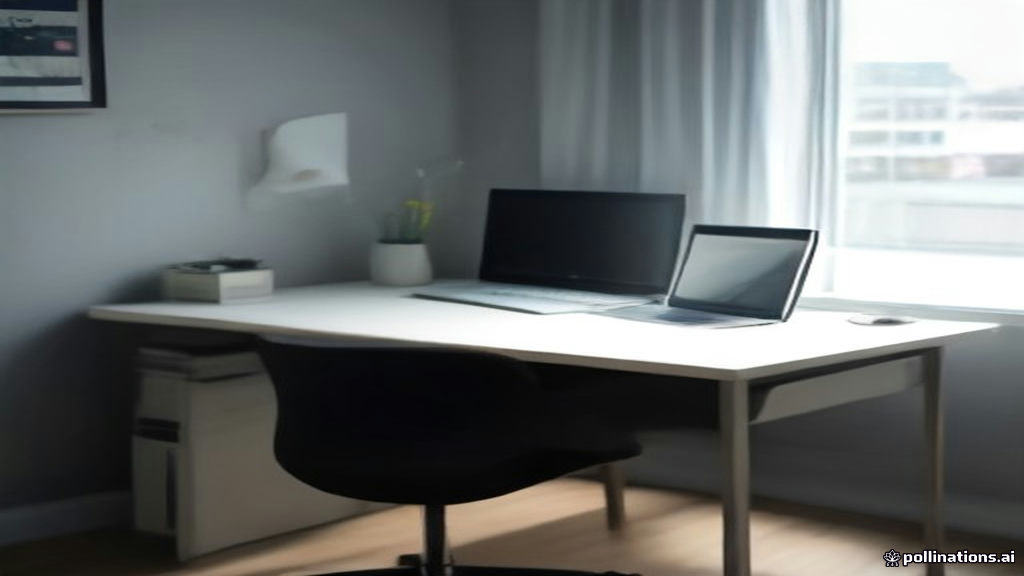 A laptop open to platform account management settings on a clean modern desk.