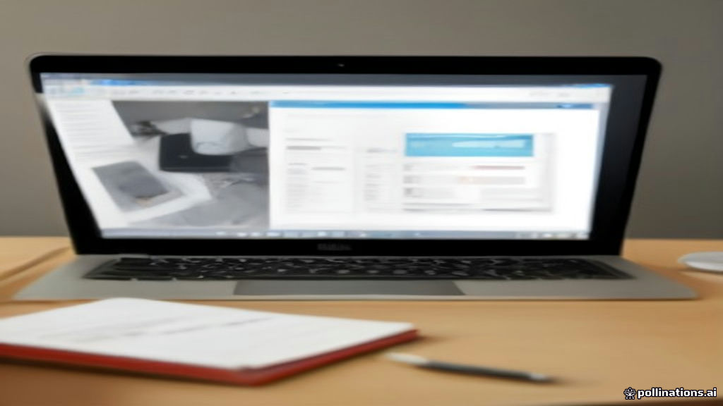 Modern creative seller workspace with laptop displaying product listing drafting tools on a desk