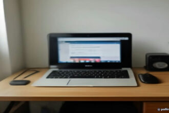 A professional remote work environment prepared for an online technical evaluation and domain assessment.