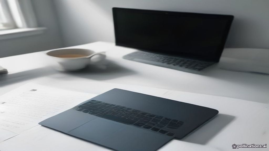 A modern home office desk with study notes and a laptop prepared for an online certification exam.