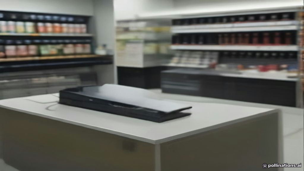 Smartphone on a store payment counter illustrating how to rakuten in store for cash back rewards