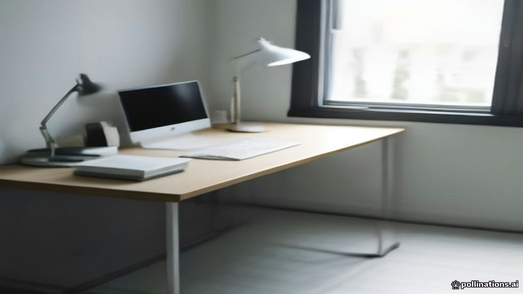 A clean home office setup showing a laptop displays an account management interface on a tidy wooden desk.
