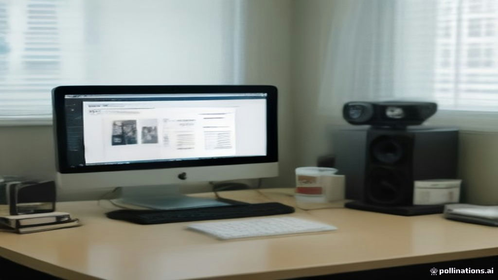 Laptop displaying a remote interview evaluation screen on a clean desk.