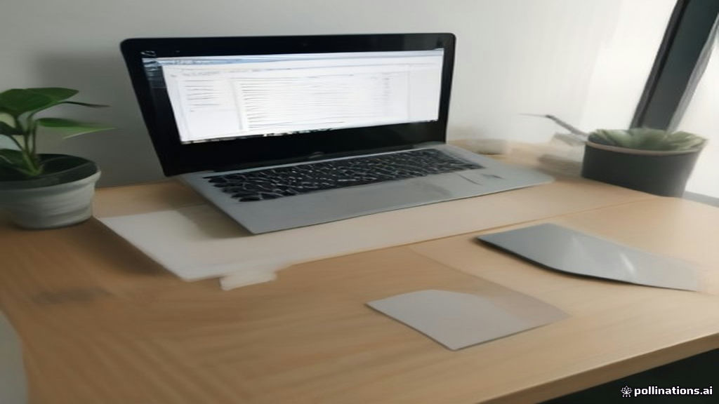 Minimalist home office desk with a modern laptop displaying freelance financial planning tools and project metrics.
