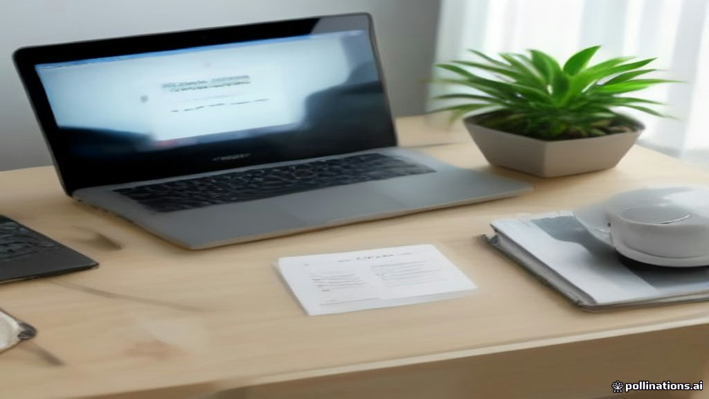 Smartphone on a desk displaying an online rewards platform interface alongside a modern laptop.