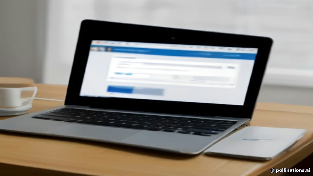 A modern desktop setup showing a laptop, smartphone, and credit card arranged for managing online shopping rebates.