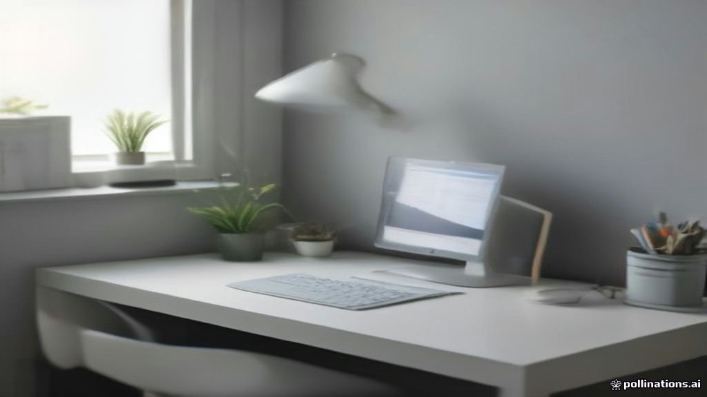 Desk setup with a laptop and phone ready for completing online identity verification for remote work.