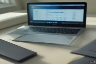 A digital wallet dashboard on a computer screen setup for withdrawing online platform earnings.