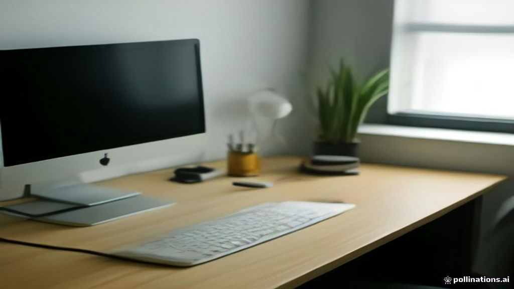 A modern desk setup prepared for online remote English tutoring sessions on a laptop.