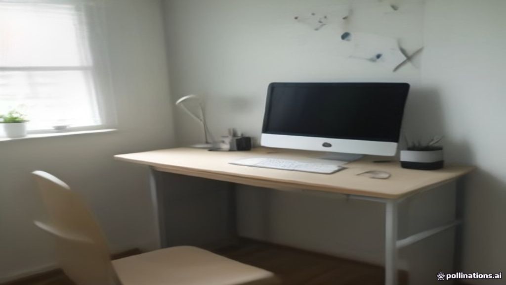 A modern laptop placed on a wooden desk inside a daylight-lit home workspace for independent freelancers.