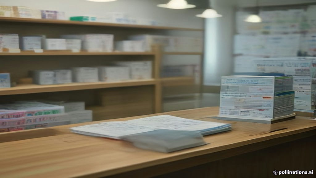 Health insurance card and prescription paperwork on a table illustrating medication coverage and out-of-pocket costs.