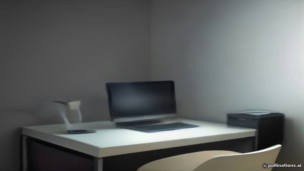 A modern laptop and network router displaying network monitoring tools in a clean workspace environment.