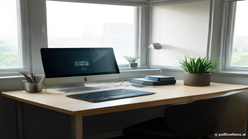 A laptop displaying network monitoring software on a clean minimalist desk, representing internet bandwidth safety.