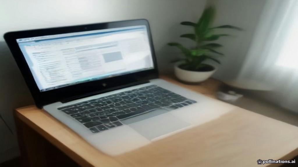 Minimalist home desk setting with a laptop and notebook displaying financial tracking information