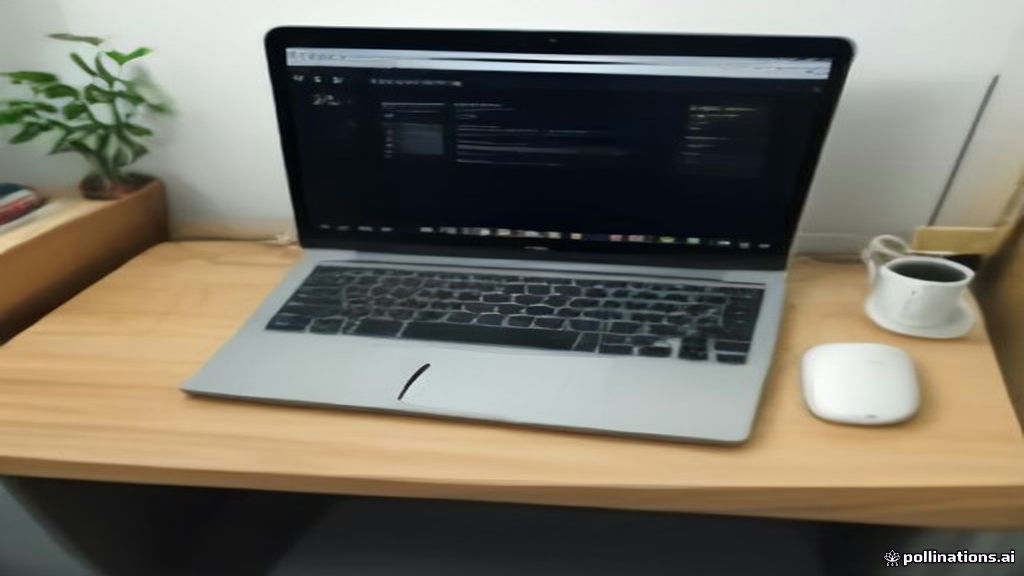 A modern remote online teaching setup with a open laptop, headphones, and lesson planning notebook.