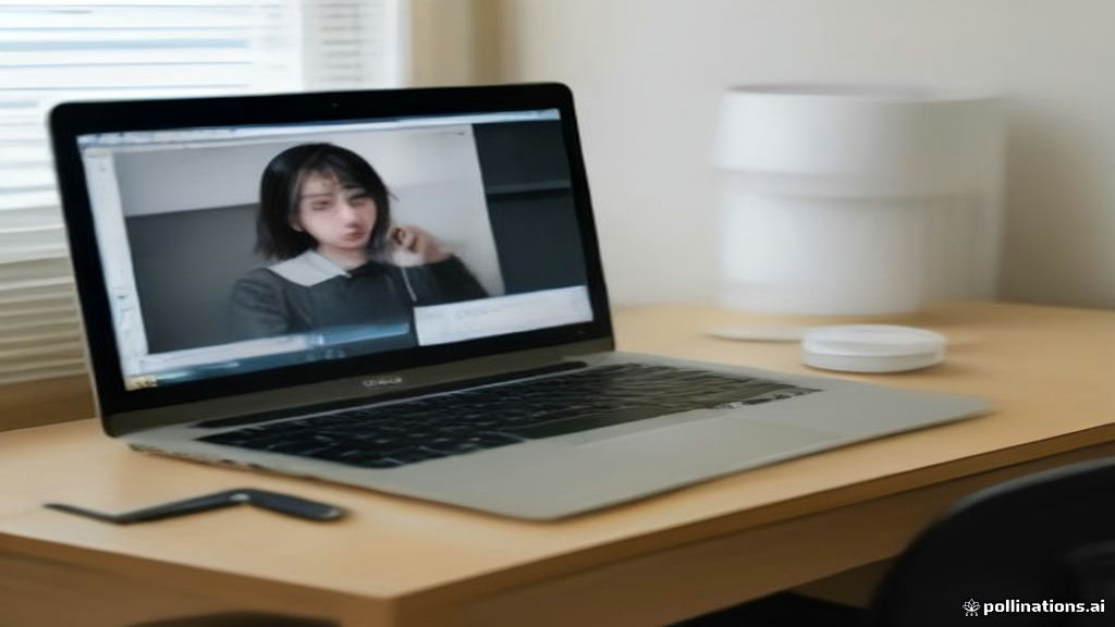 Minimalist home office desk setup with a laptop displaying an online tutoring platform interface.