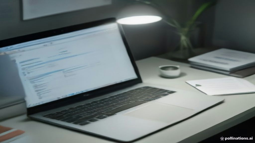 Modern home desk setup featuring a laptop and study materials for online user research sessions.