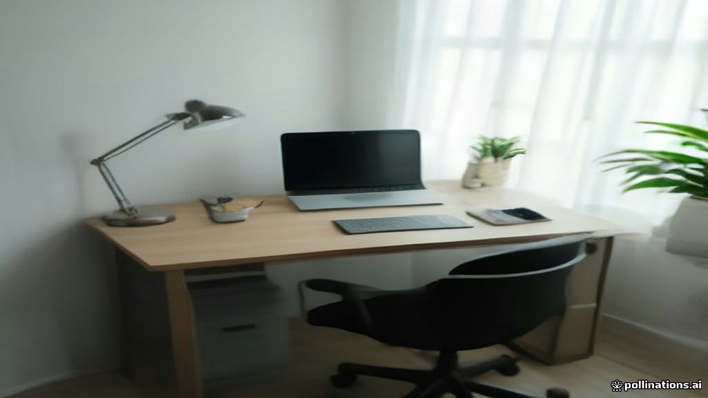 A remote worker setup featuring a laptop and digital workspace used for search rating and AI evaluation projects.
