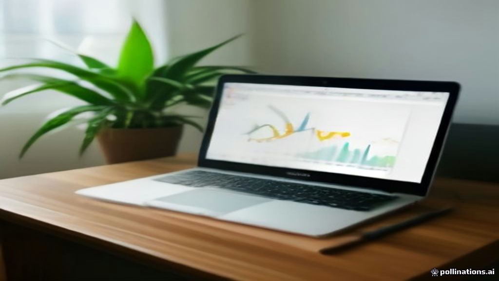 Laptop screen displaying network data usage on a wooden desk.