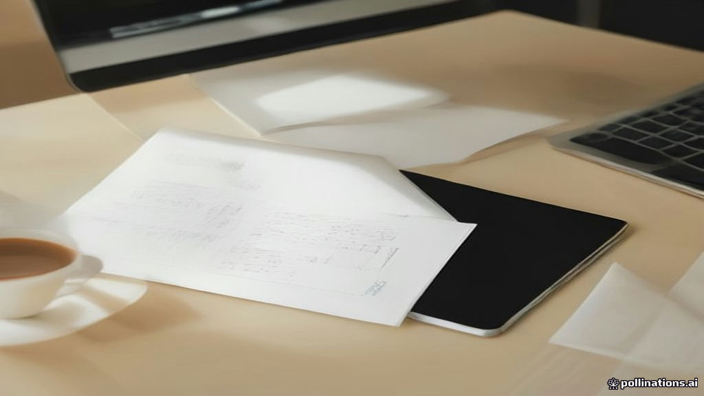 A modern freelance workspace featuring a laptop with project management software and clear daylight on a wooden desk.