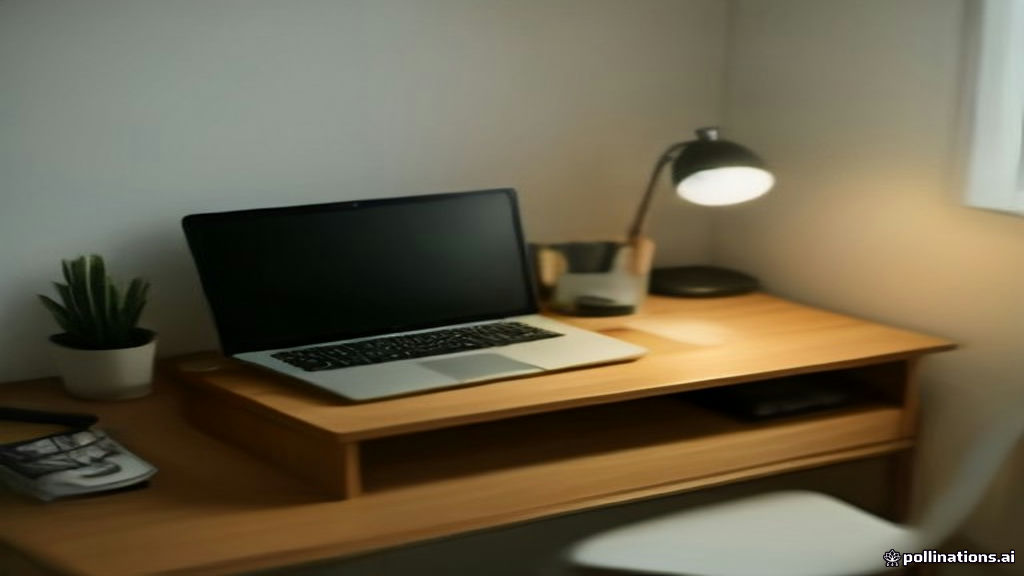 Freelance workspace displaying digital work management and proposal tools on a laptop screen.